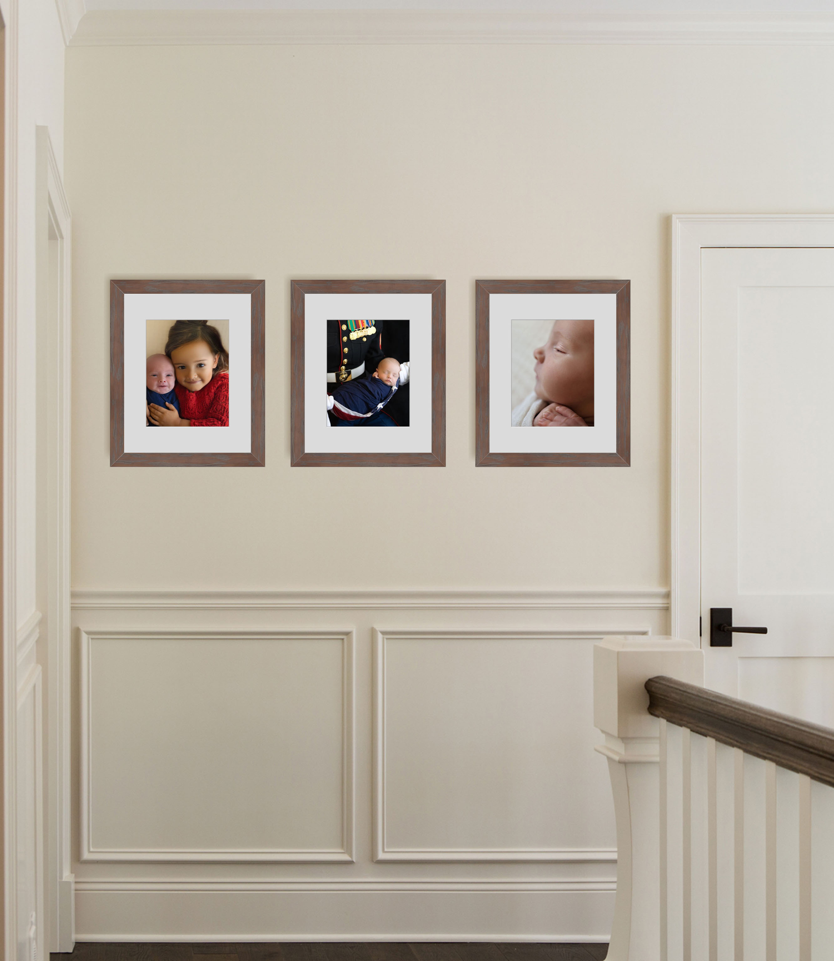 middle georgia newborn photographer. Newborn photo wall display